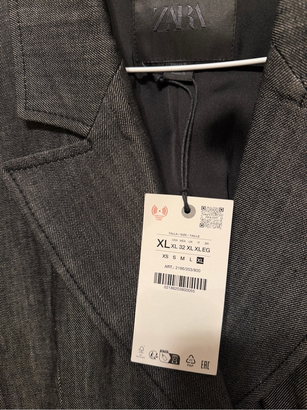 Charcoal Black Denim Blazer & Wide-Leg Jeans Set - Picture 9 of 10